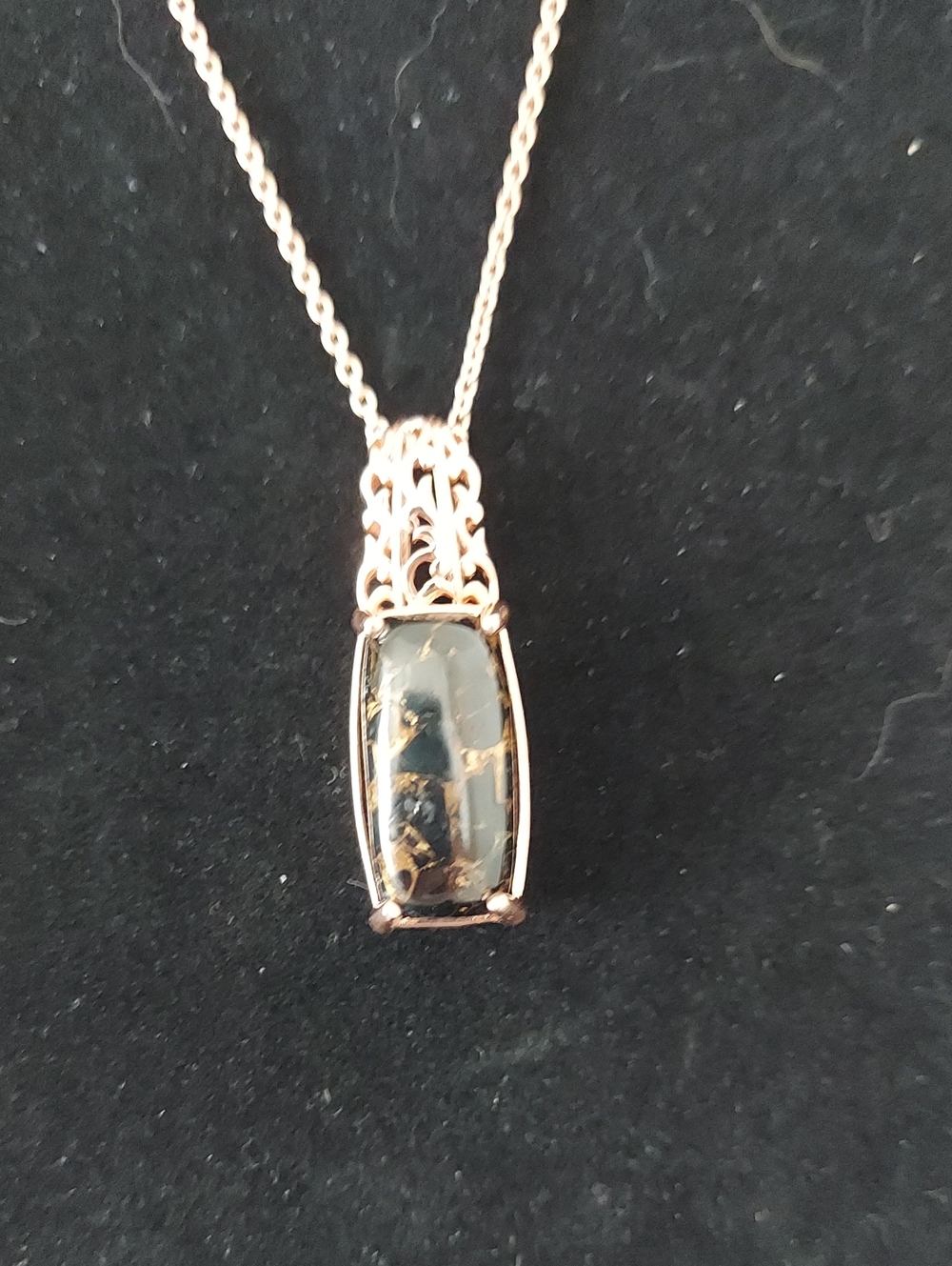 Ever True Matrix Silver Shungite Necklace